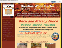 Tablet Screenshot of carolinawooddecks.com